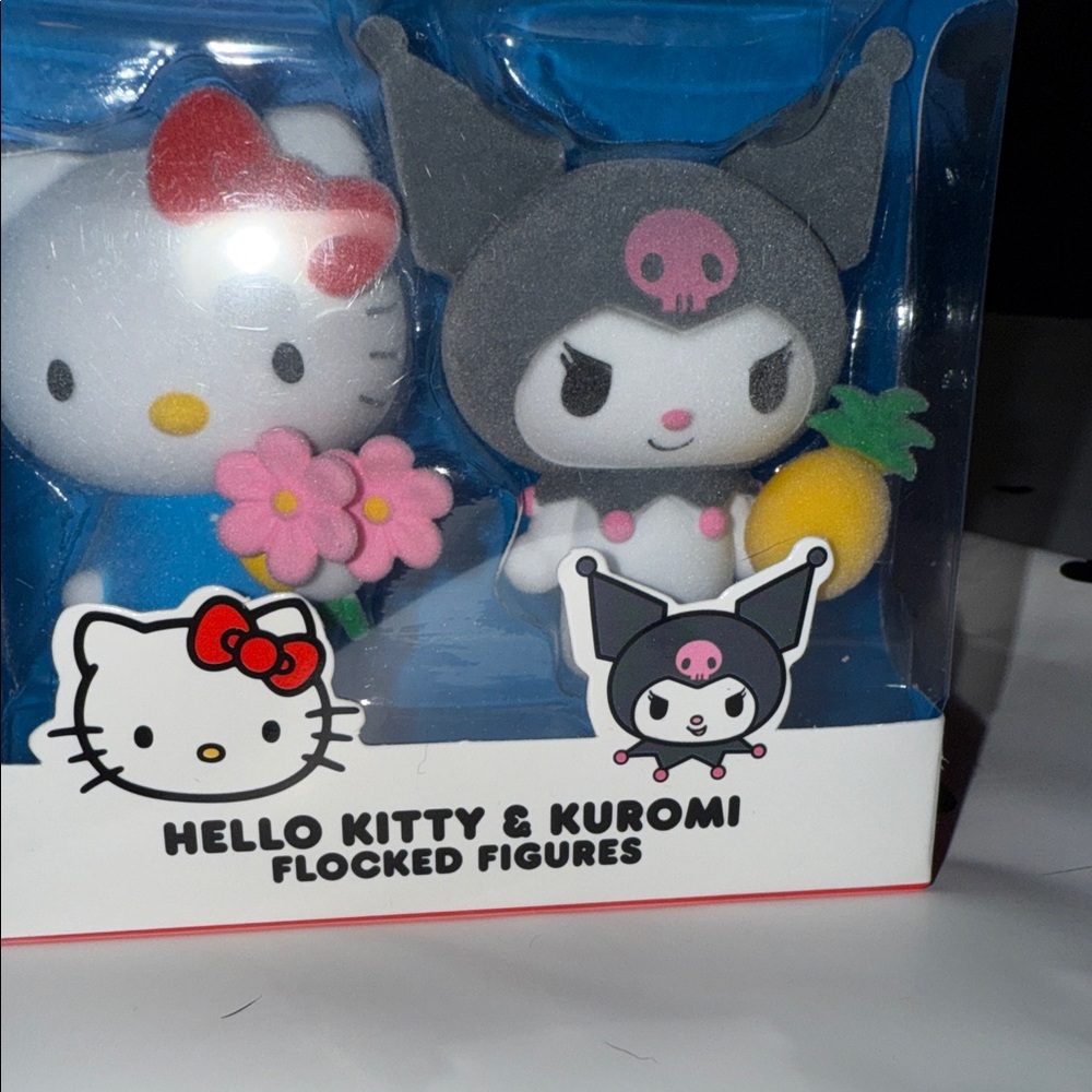 Hello Kitty & Kuromi Flocked Figures- Ages 3+